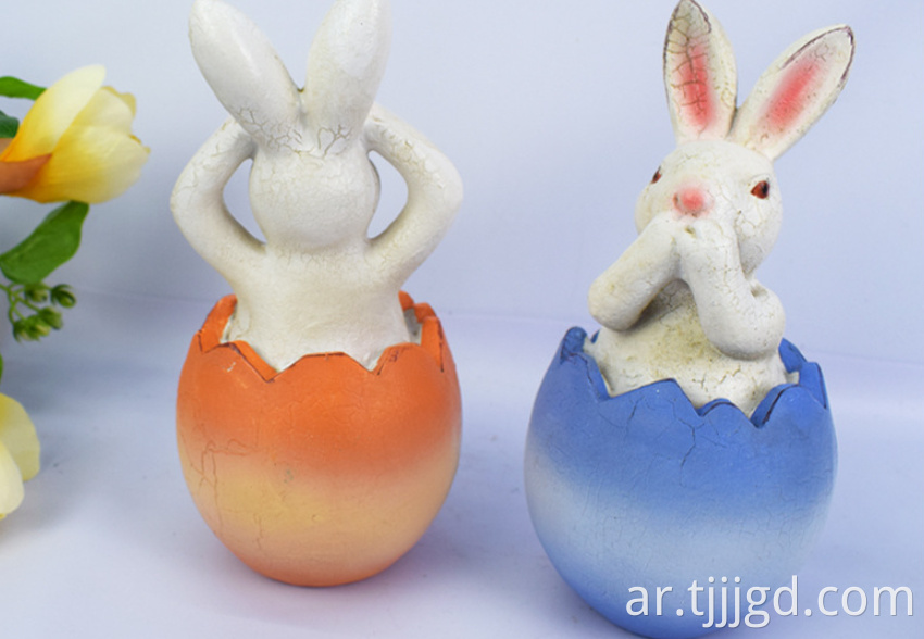 مصباح الراتنج الشمسي على شكل أرنب Solar Resin Lamp Rabbit Shaped